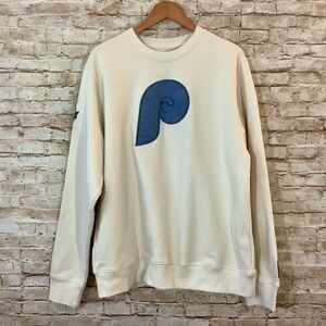Men's Cream Philadelphia Phillies Cooperstown Pro Standard Sweatshirt Large